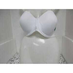 Radiant  Women's 74325 Full Figure Comfort Bra Underwire White 44D New!!